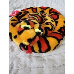 Valentine Brand Plush Snake Orange Black Stuffed Animal